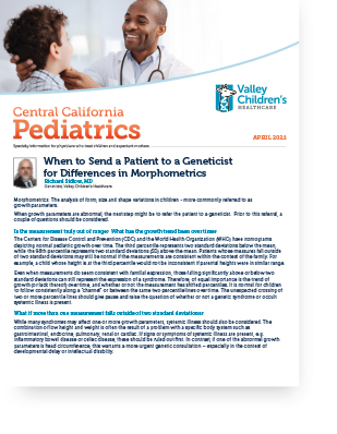April 2021 Edition of Central California Pediatrics cover