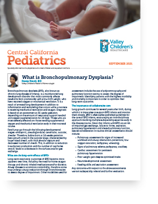 September 2021 Edition of Central California Pediatrics cover