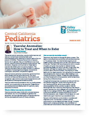 March 2023 Edition of Central California Pediatrics cover