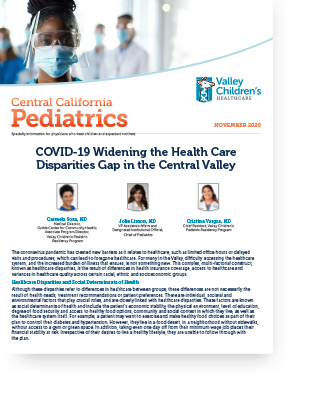Portada de <i11>Central California Pediatrics</i11> de noviembre de 2020