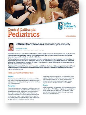 August 2019 Central California Pediatrics Cover