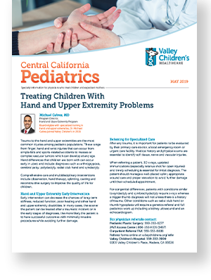 Portada de la edición de mayo de 2019 de <i1>Central California Pediatrics</i1>
