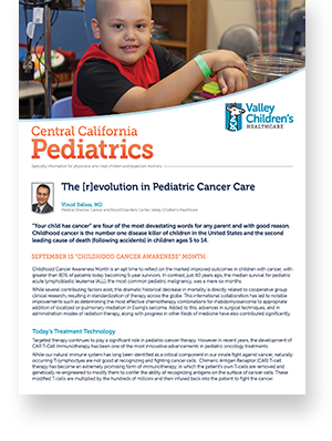Portada de la edición de septiembre de 2019 de <i1>Central California Pediatrics</i1>