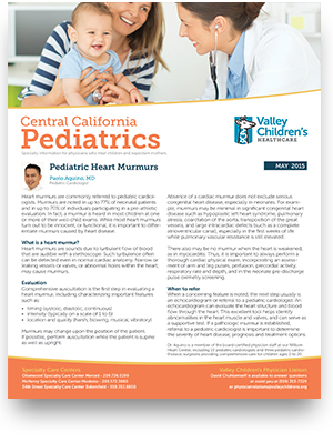 Edición de mayo de 2015 de <i1>Central California Pediatrics</i1>