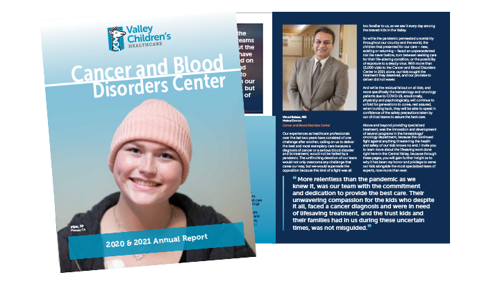 Valley Children's 2020-2021 Cancer and Blood Disorders Annual Report