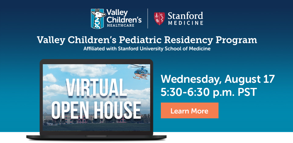 Pediatric Residency Virtual Open House graphic