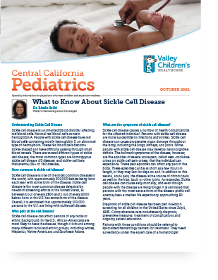 Portada de la edición de octubre de 2022 de Central California Pediatrics