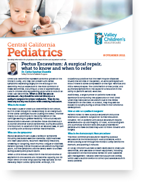 November 2022 Edition of Central California Pediatrics cover