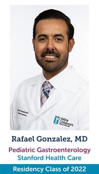 Photo of Dr. Rafael Gonzalez, residency class of 2022 and pediatric GI fellow at Stanford Health Care