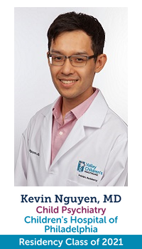 Photo of Dr. Kevin Nguyen, residency class of 2021 and child psychiatry fellow at Children's Hospital of Philadelphia