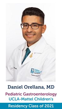 Photo of Dr. Daniel Orellana, residency class of 2021 and pediatric GI fellow at UCLA-Mattel Children's Hospital