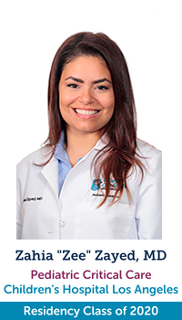 Photo of Dr. Zahia Zayed, residency class of 2020 and pediatric critical care fellow at CHLA
