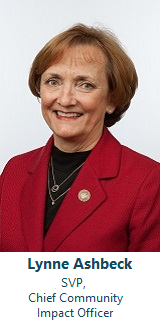 Lynne Ashbeck, vicepresidenta ejecutiva superior y directora de impacto comunitario
