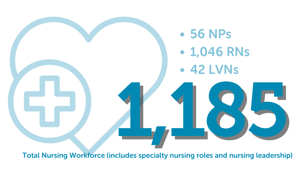 Infographic showing Valley Children's Nursing Staff statistics