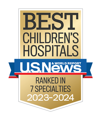 Logo de Mejores hospitales de niños 2023-2024 según <i1>U.S. News & World Report</i1>