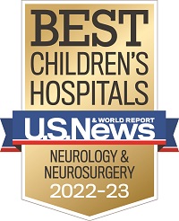 Placa de mejores hospitales de niños en neurología y neurocirugía de U.S. News & World Report