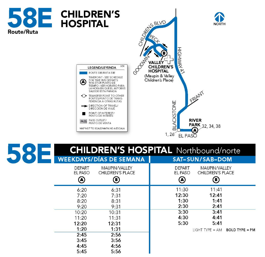 Thumbnail image of Valley Children's Express Bus Schedule