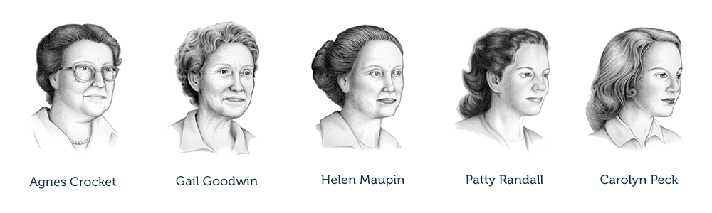 The five Founding Mothers of Valley Children's Hospital