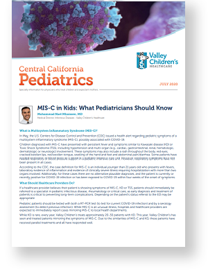 Edición de julio de 2020 de <i1>Central California Pediatrics</i1>