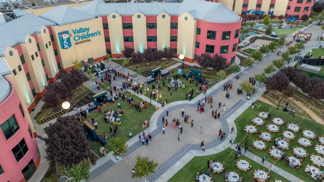 Un dron disparado sobre el evento
