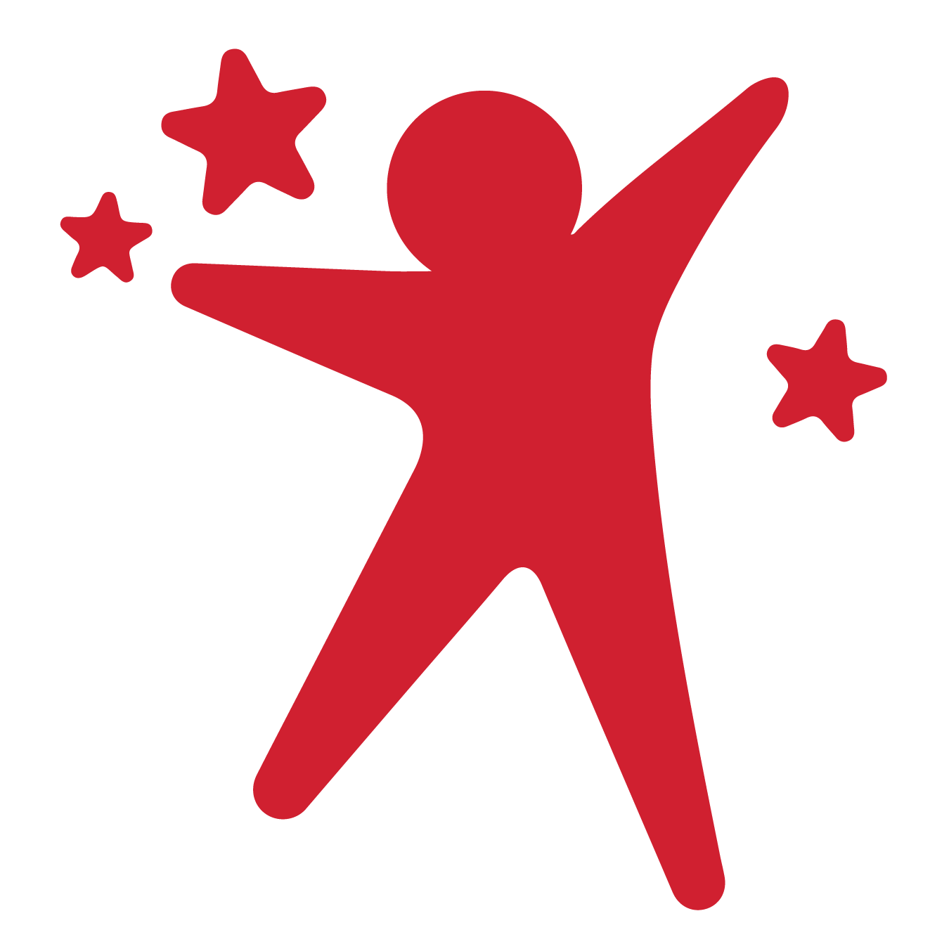 Icono de una persona con estrellas que simbolizan la salud física