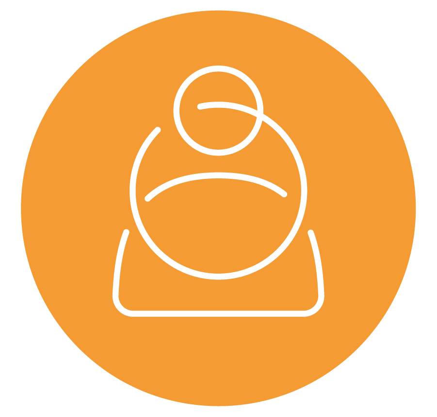 Icono circular que simboliza la salud física