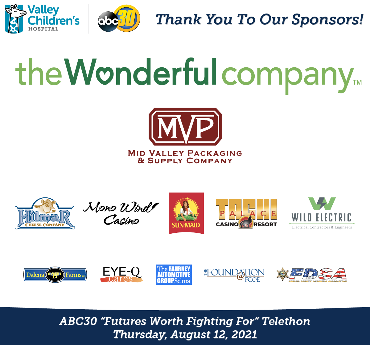 Futures Worth Fighting For Telethon Sponsors