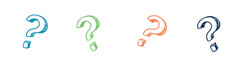 Dibujos de líneas de signos de interrogación