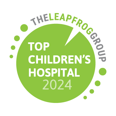 Logotipo de Mejor hospital infantil 2024 de The Leapfrog Group