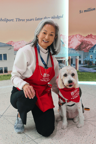 A George's Pals canine volunteer and their handler
